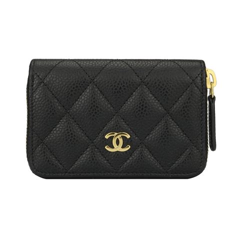 chanel coin purse zip wallet